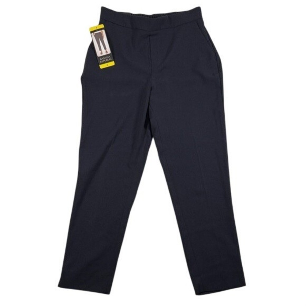 Banana Republic Womens Black Tapered Pull On Pant High Rise Size 6 NWT 1588693